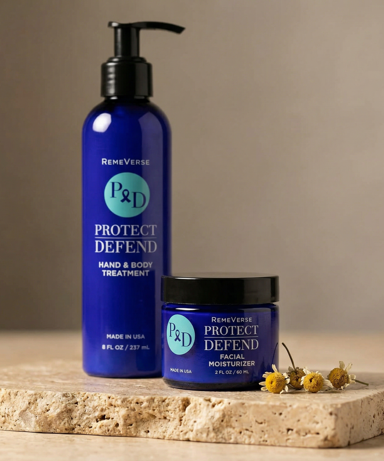 RemeVerse Chemo Care Kit skincare and hair care products with a wide-tooth comb