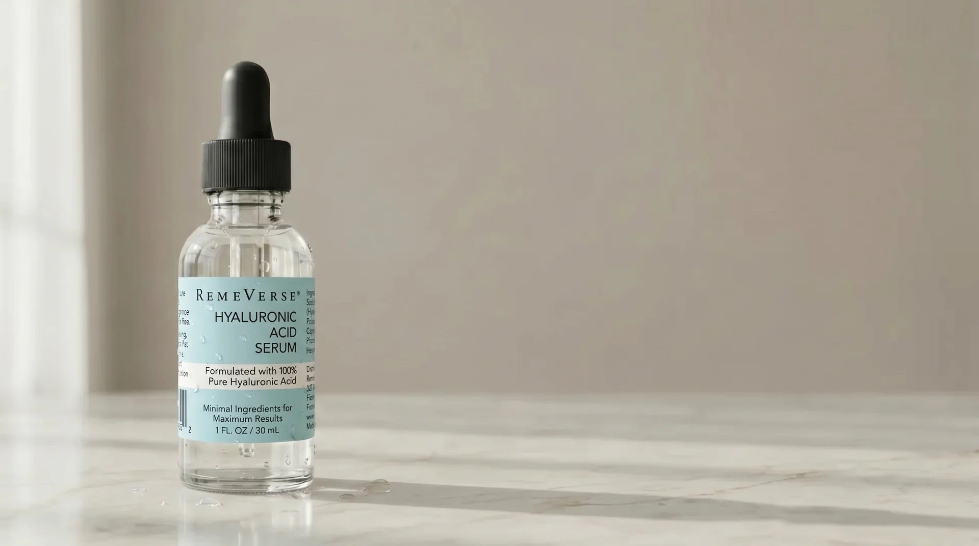 RemeVerse skincare products on water